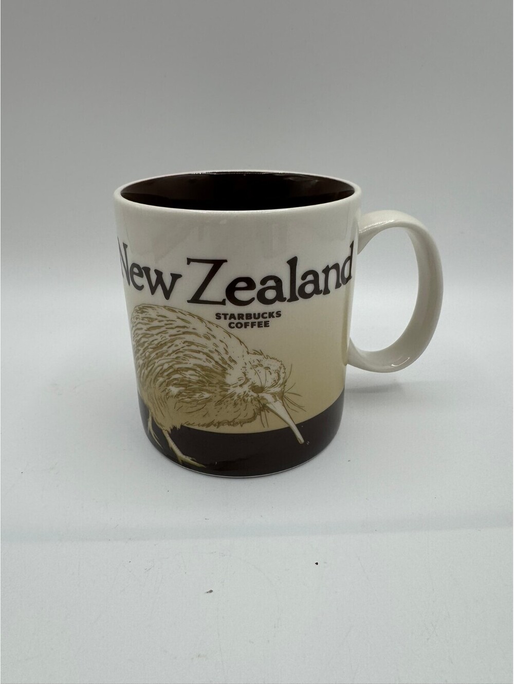 Starbucks Coffee Mug New Zealand Kiwi Bird Global Icon Series Brown 16 oz 2016